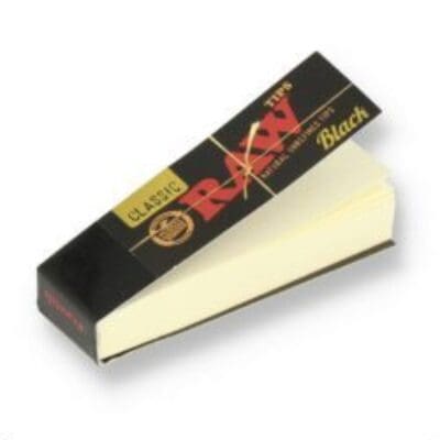 RAW-Classic Black-Natural Unrefined Filtertips 50 Filter Tips